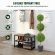 VEVOR Artificial Topiaries Πυξάρι, ύψους 48 ιντσών (2 τεμάχια), 3 Φυτό σε σχήμα μπάλας Faux Topiaries με ζαρντινιέρες, Πράσινο φυτό Feaux με Αντικαταστάσιμα φύλλα &amp; Λιμάνι για Διακοσμητικούς εσωτερικούς/Εξωτερικούς χώρους/Κήπο