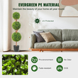 VEVOR Artificial Topiaries Πυξάρι, ύψους 48 ιντσών (2 τεμάχια), 3 Φυτό σε σχήμα μπάλας Faux Topiaries με ζαρντινιέρες, Πράσινο φυτό Feaux με Αντικαταστάσιμα φύλλα &amp; Λιμάνι για Διακοσμητικούς εσωτερικούς/Εξωτερικούς χώρους/Κήπο