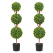 VEVOR Artificial Topiaries Πυξάρι, ύψους 48 ιντσών (2 τεμάχια), 3 Φυτό σε σχήμα μπάλας Faux Topiaries με ζαρντινιέρες, Πράσινο φυτό Feaux με Αντικαταστάσιμα φύλλα &amp; Λιμάνι για Διακοσμητικούς εσωτερικούς/Εξωτερικούς χώρους/Κήπο