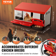 VEVOR Μεταλλικό κουτί Chicken Nest Box 3 τμημάτων με κεκλιμένα κουτιά ένθεσης