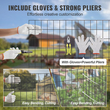 Ύφασμα VEVOR Hardware, 24&#039;&#039; x 50&#039; ρολό γαλβανισμένου συρμάτινου πλέγματος, 16 Gauge ρολό συρμάτινο φράχτη κοτόπουλου, επικάλυψη βινυλίου μεταλλικό συρμάτινο πλέγμα για φράγμα κοτέτσι, φράχτες φιδιών κουνελιών, περιβλήματα πουλερικών