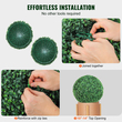VEVOR Artificial Topiaries Πυξάρι, 24&quot; ψηλό (2 τεμάχια), φυτό ψεύτικο τοπίαρι σε σχήμα μπάλας, διακοσμητικές μπάλες πράσινων φυτών Feaux για όλο το χρόνο για αυλή, μπαλκόνι, κήπο, γάμο και διακόσμηση σπιτιού
