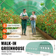 VEVOR Walk-in Tunnel Θερμοκήπιο 19.36x9.68x6.5ft Γαλβανισμένο πλαίσιο PE Κάλυμμα Πράσινο