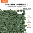 VEVOR Ivy Privacy Fence, Τεχνητή πράσινη οθόνη τοίχου 1 x 5m, Greenery Ivy Fence με διχτυωτό ύφασμα και ενισχυμένη άρθρωση, Faux Hedges Διακόσμηση αμπελόφυλλων για εξωτερικό κήπο, αυλή, μπαλκόνι