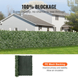 VEVOR Ivy Privacy Fence, Τεχνητή πράσινη οθόνη τοίχου 1,5 x 2,5 m, Greenery Ivy Fence με διχτυωτό ύφασμα και ενισχυμένη άρθρωση, Faux Hedges Διακόσμηση αμπελόφυλλων για εξωτερικό κήπο, αυλή, μπαλκόνι