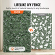 VEVOR Ivy Privacy Fence, 1500 x 2490 mm Τεχνητή πράσινη οθόνη τοίχου, Greenery Ivy Fence με ενισχυμένη άρθρωση, Faux Hedges Διακόσμηση αμπελόφυλλων για εξωτερικό κήπο, αυλή, διακόσμηση βεράντας