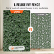 VEVOR Ivy Privacy Fence, Τεχνητή πράσινη οθόνη τοίχου 1830 x 2440 mm, Greenery Ivy Fence με διχτυωτό ύφασμα και ενισχυμένη άρθρωση, Faux Hedges Διακόσμηση αμπελόφυλλων για εξωτερικό κήπο, αυλή
