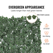 VEVOR Ivy Privacy Fence, 2440 x 1830 mm Τεχνητή πράσινη οθόνη τοίχου, Greenery Ivy Fence με ενισχυμένη άρθρωση, Faux Hedges Διακόσμηση αμπελόφυλλων για εξωτερικό κήπο, αυλή, μπαλκόνι, διακόσμηση βεράντας