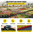 VEVOR 6.5FTx300FT Premium Weed Barrier Fabric Heavy Duty 3.2OZ, Υφαντό ύφασμα ελέγχου ζιζανίων, υψηλής διαπερατότητας κατάλληλο για παρτέρια, ύφασμα γεωύφασμα για το υπόστρωμα, κάλυμμα εδάφους από πολυαιθυλένιο