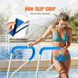 VEVOR Κουπαστή πισίνας 39 x 32 ιντσών από ανοξείδωτο ατσάλι με πλάκα βάσης για σπα