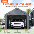 Σκηνή γκαράζ με κουβούκλιο αυτοκινήτου VEVOR Carport 12x20 πόδια &amp; παράθυρα πλευρικά τοιχώματα 8 ποδιών