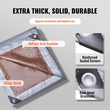 VEVOR Tarp Αδιάβροχο 16x20 ft, Πλαστικό κάλυμμα Poly Tarp 10 Mil, Πολλαπλών χρήσεων στο σκίσιμο UV και ανθεκτικό στη θερμοκρασία μουσαμά εξωτερικού χώρου με ενισχυμένους δακτύλιους υψηλής αντοχής (ασημί/καφέ)