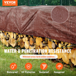 VEVOR Tarp 20x40 ft 16 Mil Εξαιρετικά παχύ, αδιάβροχο πολυ πλαστικό κάλυμμα μουσαμά, μουσαμάς εξωτερικού χώρου πολλαπλών χρήσεων με δακτύλιους &amp; ενισχυμένες άκρες για φορτηγό, RV, Σκάφος, Κάμπινγκ (Καφέ)