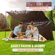 VEVOR Tarp 20x40 ft 16 Mil Εξαιρετικά παχύ, αδιάβροχο πολυ πλαστικό κάλυμμα μουσαμά, μουσαμάς εξωτερικού χώρου πολλαπλών χρήσεων με δακτύλιους &amp; ενισχυμένες άκρες για φορτηγό, RV, Σκάφος, Κάμπινγκ (Καφέ)