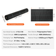 VEVOR 13FTx60FT Premium Heavy Duty Weed Barrier Landscape Fabric, 5OZ Woven Geotextile Fabric Under Gravel, Υψηλή διαπερατότητα για Weed Blocker Weed Mat, Driveway Fabric, Weed Control Πανί κήπου