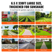 VEVOR Weed Barrier Landscape Fabric, 6,5*330FT Heavy Duty Garden Weed Fabric, Woven PP Weed Control Fabric, Driveway Fabric, Geotextile Fabric for Landscape, Ground Cover, Weed Blocker Weed Mat, Bla