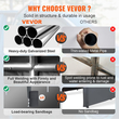 Σκηνή καταφυγίου VEVOR Carport Carport Canopy Garage Shelter 10x20ft με 8 κοντάρια για σκάφη αυτοκινήτων