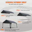 Σκηνή καταφυγίου VEVOR Carport Carport Canopy Garage Shelter 10x20ft με 8 κοντάρια για σκάφη αυτοκινήτων