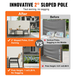 Πτυσσόμενη πλαϊνή τέντα VEVOR, 71&#039;&#039;x 138&#039;&#039; Outdoor Privacy Screen, 180g Polyester Αδιάβροχη αναδιπλούμενη σήτα βεράντας, UV 30+ Διαιρέτης Δωματίων Ανεμοθάλαμος για Αίθριο, Πίσω αυλή, Μπαλκόνι, Μπεζ