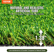 VEVOR Τεχνητό γρασίδι, 1,2 x 1,8 m Rug Green Turf, 35mm ψεύτικο χαλάκι πόρτας Διακόσμηση γκαζόν εξωτερικού χώρου, Εύκολο στο καθάρισμα με οπές αποστράγγισης, ιδανικό για πατάκια ξύστρα για σκύλους εσωτερικού χώρου εισόδου πολλαπλών χρήσεων