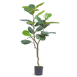 VEVOR Τεχνητό Φύλλο Σύκας, 4 FT, Ασφαλές υλικό πολυαιθυλενίου &amp; Προστασία από την κλίση κατά των άκρων Faux φυτό χαμηλής συντήρησης, ρεαλιστικό πράσινο ψεύτικο δέντρο σε γλάστρα για διακόσμηση αποθήκης οικιακού γραφείου εσωτερικού χώρου