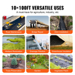 VEVOR Non Woven Geotextile Fabric Under Gravel, 10x100FT 8OZ Driveway Fabric Landscape Fabric, Heavy Duty Weed Barrier Fabric, Ground Cover Weed Control Fabric, French Drains Drainage Fabric, μαύρο