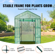 VEVOR Walk-in Green House, 4,6 x 2,4 x 6,7 ft Θερμοκήπιο με ράφια, ρύθμιση σε λίγα λεπτά, κάλυμμα PE υψηλής αντοχής με πόρτες και παράθυρα και ατσάλινο πλαίσιο, κατάλληλο για φύτευση και αποθήκευση, πράσινο