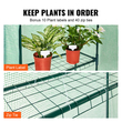 VEVOR Walk-in Green House, 4,6 x 2,4 x 6,7 ft Θερμοκήπιο με ράφια, ρύθμιση σε λίγα λεπτά, κάλυμμα PE υψηλής αντοχής με πόρτες και παράθυρα και ατσάλινο πλαίσιο, κατάλληλο για φύτευση και αποθήκευση, πράσινο
