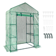 VEVOR Walk-in Green House, 4,6 x 2,4 x 6,7 ft Θερμοκήπιο με ράφια, ρύθμιση σε λίγα λεπτά, κάλυμμα PE υψηλής αντοχής με πόρτες και παράθυρα και ατσάλινο πλαίσιο, κατάλληλο για φύτευση και αποθήκευση, πράσινο