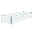 VEVOR Fire Pit Wind Guard Tempered Glass Flame Guard 38x10,5x6 ιντσών Wind Shield