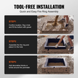 VEVOR Fire Pit Ring Square 36x36 in Outer Steel Liner DIY Firepit Ring Campfire
