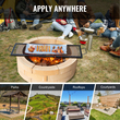 Σχάρα ψησταριάς VEVOR X-Marks Fire Pit Grill, Ορθογώνια Σχάρα Μαγειρέματος, Heavy Duty Steel Campfire Grill Grill with Handle &amp; Support X Wire, Φορητά μαγειρικά σκεύη camping για εξωτερικές συγκεντρώσεις πάρτι, 44 ιντσών μαύρο