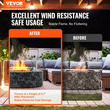 VEVOR Fire Pit Wind Guard, 435 x 170 mm στρογγυλή γυάλινη ασπίδα φλόγας, 6 mm πάχος πυροσβεστικό τραπέζι, Clear Tempered Glass Flame Guard για προπάνιο, φυσικό αέριο, εξωτερικούς χώρους, βεράντα, πίσω αυλή