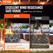 VEVOR Fire Pit Wind Guard, 740 x 214mm στρογγυλή γυάλινη ασπίδα φλόγας, 6mm πάχος πυροσβεστικού τραπεζιού, Clear Tempered Glass Flame Guard for Propane, Gas, Outdoor, Patio, Backyard