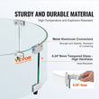 VEVOR Fire Pit Wind Guard, 740 x 214mm στρογγυλή γυάλινη ασπίδα φλόγας, 6mm πάχος πυροσβεστικού τραπεζιού, Clear Tempered Glass Flame Guard for Propane, Gas, Outdoor, Patio, Backyard