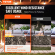 VEVOR Gas Fire Pit Wind Guard for Square Fire Table, 595 x 190 x 165 mm Clear Tempered Wind Guard for Firepits, 8mm πάχους τετράγωνη γυάλινη ασπίδα, γυάλινο πάνελ με σκληρό γωνιακό βραχίονα και πόδια