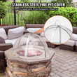 Καπάκι οθόνης VEVOR Firepit Spark, διάμετρος 914,4 mm, Στρογγυλά αξεσουάρ κάλυμμα δακτυλίου πυρκαγιάς εξωτερικού χώρου, μεταλλικό κάλυμμα πυροσβεστικού λάκκου, καλύμματα πυροσβεστικού δακτυλίου από ανοξείδωτο χάλυβα που ανοίγουν εύκολα για υπαίθριες αυλές πυροσβεστήρων