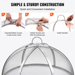 Καπάκι οθόνης VEVOR Firepit Spark, διάμετρος 914,4 mm, Στρογγυλά αξεσουάρ κάλυμμα δακτυλίου πυρκαγιάς εξωτερικού χώρου, μεταλλικό κάλυμμα πυροσβεστικού λάκκου, καλύμματα πυροσβεστικού δακτυλίου από ανοξείδωτο χάλυβα που ανοίγουν εύκολα για υπαίθριες αυλές πυροσβεστήρων