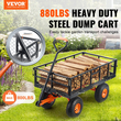 VEVOR Garden Dump Cart Βαρέως τύπου μεταλλικά καρότσια και βαγόνια 880 λίβρες Φόρτωση