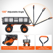 VEVOR Garden Dump Cart Βαρέως τύπου μεταλλικά καρότσια και βαγόνια 880 λίβρες Φόρτωση