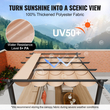 VEVOR 10&#039;x10&#039; Αναδιπλούμενη πέργκολα εξωτερικού χώρου με κουβούκλιο Αλουμινίου Μπεζ