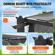 VEVOR 10&#039;x10&#039; Outdoor Retractable Pergola with Sun Shade Canopy Αλουμίνιο Γκρι