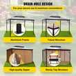 Κιόσκι VEVOR Patio Gazebo 10x12ft Hardtop Gazebo Gazebo με κουνουπιέρες Εξωτερικό κιόσκι Αίθριο Σκηνής Κήπος Ανέμες Αντικατάσταση κουβούκλιο Διπλής οροφής κουβούκλιο στέγης Κιόσκια για αίθρια κήπου Home Lawn Brown