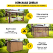 Κιόσκι VEVOR Patio Gazebo 10x10ft Hardtop Gazebo Gazebo με κουνουπιέρες Εξωτερικό Κιόσκι Αίθριο Σκηνής Κήπος Ανέμες Αντικατάσταση κουβούκλιο Διπλής οροφής κουβούκλιο στέγης Κιόσκι για αίθρια κήπου Home Lawn Brown