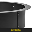 Δαχτυλίδι VEVOR Fire Pit Δαχτυλίδι 45 ιντσών Fire Pit Pan Δαχτυλίδι τζάκι από συμπαγές χάλυβα βαρέως τύπου Δαχτυλίδι/επένδυση για φωτιά στο τζάκι Έδαφος για υπαίθριο κάμπινγκ
