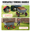 VEVOR Poly Garden Dump Cart Βαρέως τύπου Yard Carts and Wagons 6,48 cu.ft 1200 lbs