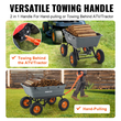 VEVOR Poly Garden Dump Cart Heavy-duty Yard Carts and Wagons 1500 lbs 13&quot; Ελαστικά
