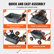 VEVOR Poly Garden Dump Cart Heavy-duty Yard Carts and Wagons 1500 lbs 13&quot; Ελαστικά