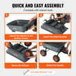 VEVOR Poly Garden Dump Cart Βαρέως τύπου καρότσια και βαγόνια 4 cu.ft 600 lbs