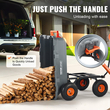 VEVOR Poly Garden Dump Cart Heavy-ty Yard Carts and Wagons 800 lbs 10&quot; Ελαστικά